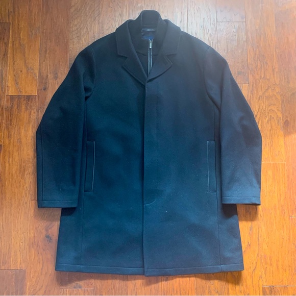 Cole Haan Men’s Wool Jacket with Bib & Leather Trim - XXL